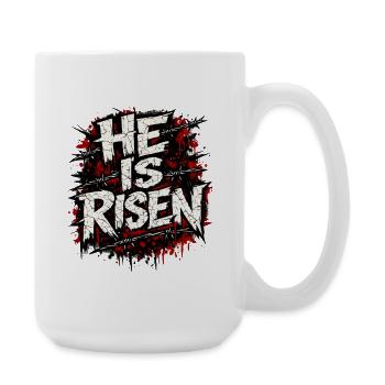 Er ist auferstanden Glaube He Is Risen Faith - Große Tasse 440 ml - Weiß - Rechts