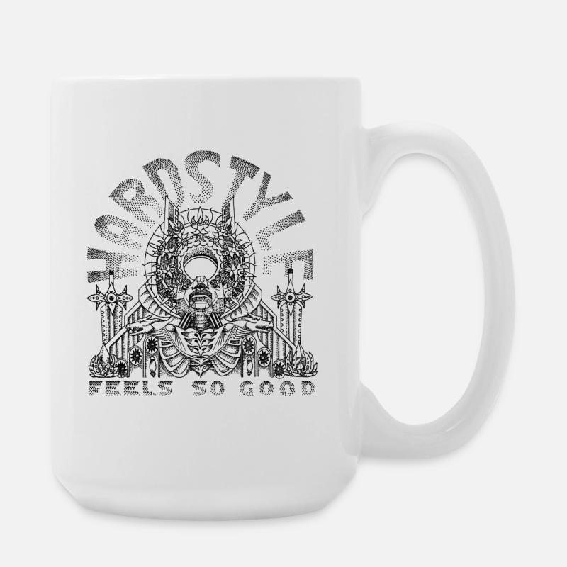 HARDSTYLE feels so good - black - Grande tasse 440 ml - blanc