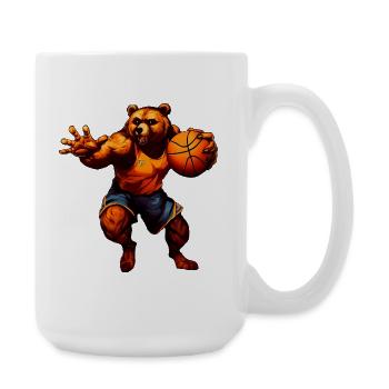 Joueur de basket-ball des Bears - Grande tasse 440 ml - blanc - Droite