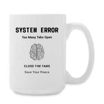 System Error Backprint – Aesthetic Mental Health - Große Tasse 440 ml - Weiß - Rechts