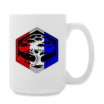 Baum-Frankreich - Große Tasse 440 ml - Weiß - Rechts