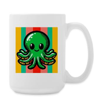 Pieuvre - Grande tasse 440 ml - blanc - Droite