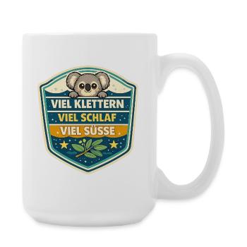 Koala Abenteuer: Klettern Schlaf Süße - Große Tasse 440 ml - Weiß - Rechts