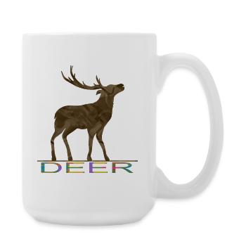 Cerf - Grande tasse 440 ml - blanc - Droite