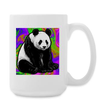 Panda - Große Tasse 440 ml - Weiß - Rechts