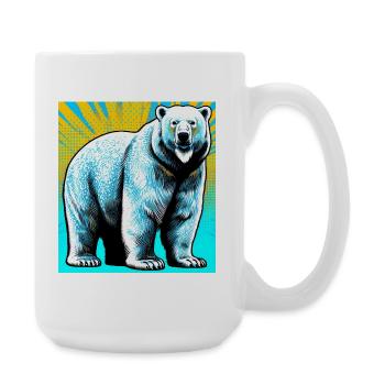 polar bear - Large Mug 440 ml - white - Right