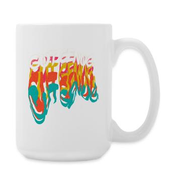 Buntes Graffiti Statement - Große Tasse 440 ml - Weiß - Rechts