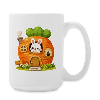 La Maison de la Carotte avec le Lapin - Grande tasse 440 ml - blanc - Droite