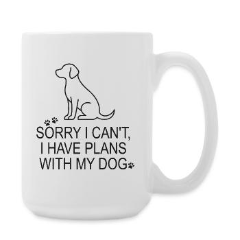 Hund - Hundeliebhaber - Große Tasse 440 ml - Weiß - Rechts