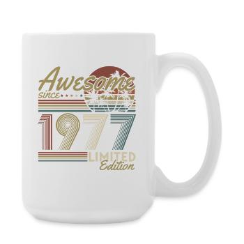 Cadeau rétro vintage d’anniversaire 1977 - Grande tasse 440 ml - blanc - Droite