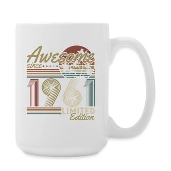 Cadeau rétro vintage d’anniversaire de 1961 - Grande tasse 440 ml - blanc - Droite