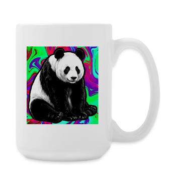 Panda - Große Tasse 440 ml - Weiß - Rechts