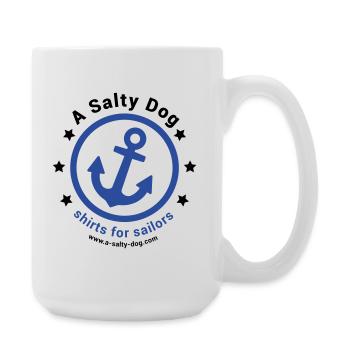 Un chien salé - Chemise à capuche Naviguant en mer du Nord, mer Baltique - Grande tasse 440 ml - blanc - Droite