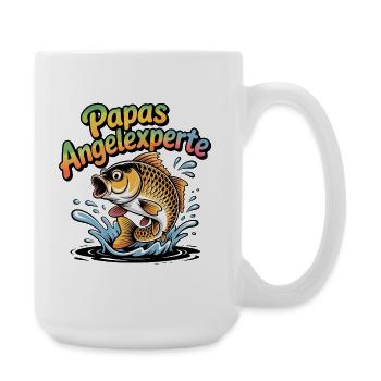 Papas Angelexperte - Große Tasse 440 ml - Weiß - Rechts