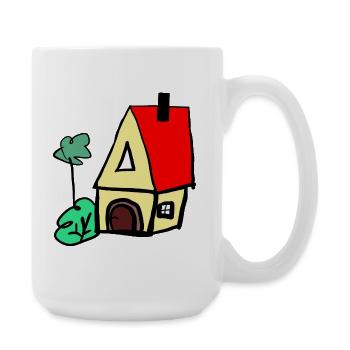 House Hut Cottage - Large Mug 440 ml - white - Right