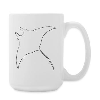 Manta Ray - Large Mug 440 ml - white - Right
