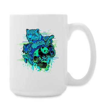 Animal Glitch - Large Mug 440 ml - white - Right