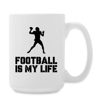 football_is_my_life - Grande tasse 440 ml - blanc - Droite