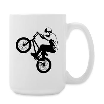 Le BMX - Grande tasse 440 ml - blanc - Droite