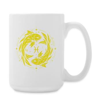 Pisces Symbol – Gentle & Modern - Large Mug 440 ml - white - Right