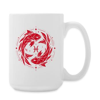 Pisces Symbol – Gentle & Modern - Large Mug 440 ml - white - Right