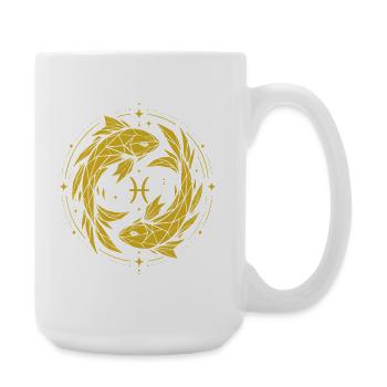 Pisces Symbol – Gentle & Modern - Large Mug 440 ml - white - Right