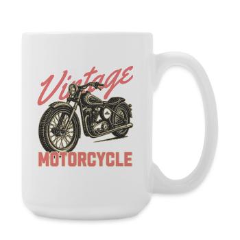 Vintage Motorcycle - Large Mug 440 ml - white - Right