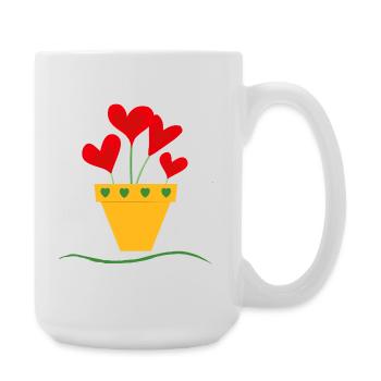 Liebesgras - Große Tasse 440 ml - Weiß - Rechts