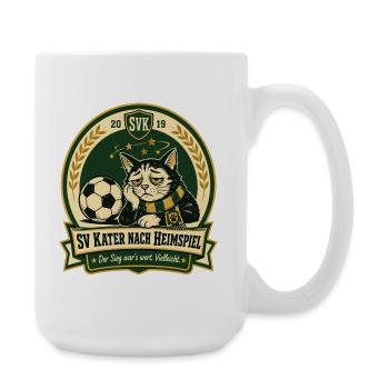 SV Kater nach Heimspiel - Große Tasse 440 ml - Weiß - Rechts