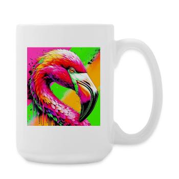 Flamingo - Große Tasse 440 ml - Weiß - Rechts