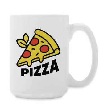 Pizza Piece Lettering Italy Pizzeria - Large Mug 440 ml - white - Right