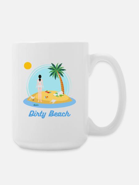 Dirty Beach - Large Mug 440 ml - white