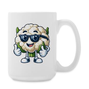 Cooler Blumenkohl Vegan Vegetarisch Sonnenbrille  - Große Tasse 440 ml - Weiß - Rechts