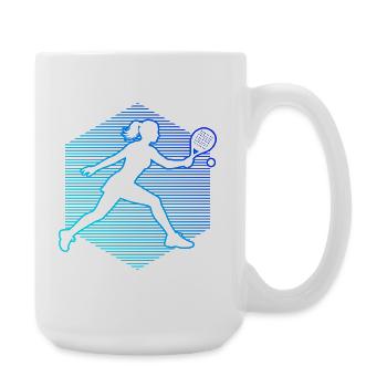 Padel Zubehör Geschenk für Padel für Anfänger Fans - Große Tasse 440 ml - Weiß - Rechts