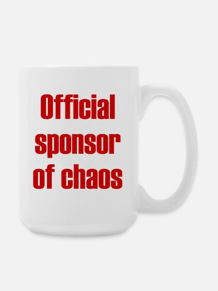 funny inscription - Large Mug 440 ml - white