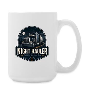 TRANSPORTEUR DE NUIT Chauffeur de camion Conduite de nuit - Grande tasse 440 ml - blanc - Droite