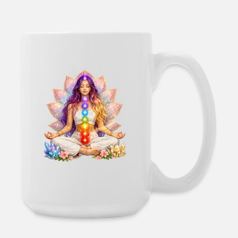Goddess Chakras - Large Mug 440 ml - white