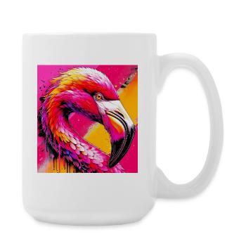 Flamingo - Große Tasse 440 ml - Weiß - Rechts