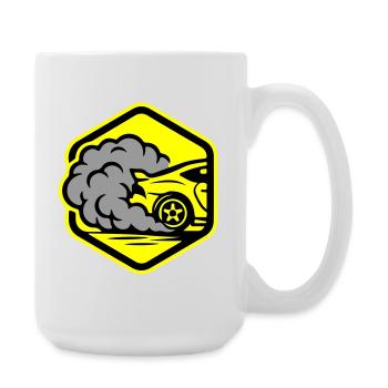 Car Gas Icon Car Racing - Large Mug 440 ml - white - Right