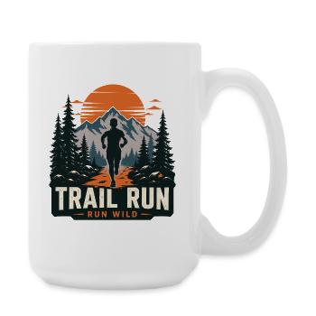 Course en sentier - Run Wild - Grande tasse 440 ml - blanc - Droite