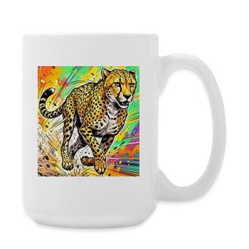 cheetah - Large Mug 440 ml - white - Right