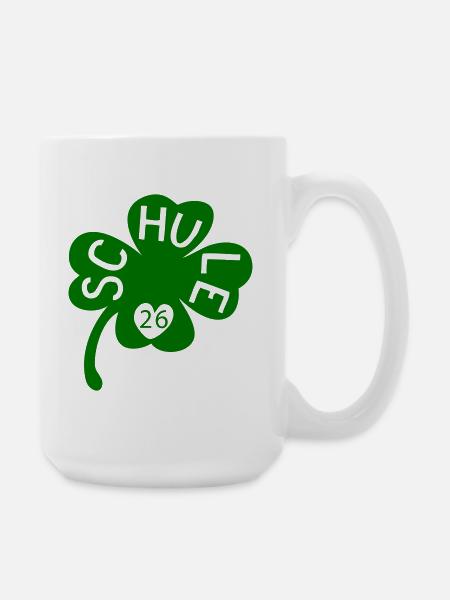 Schule 26 Kleeblatt - Große Tasse 440 ml - Weiß