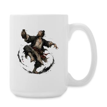 Drunken Master – Martial Arts Design - Große Tasse 440 ml - Weiß - Rechts