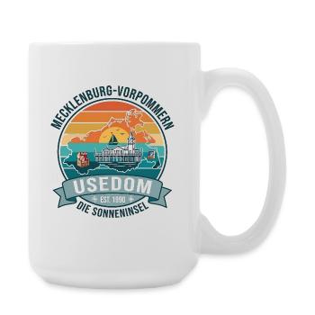 Usedom Inselidylle am Sonnenuntergang - Große Tasse 440 ml - Weiß - Rechts