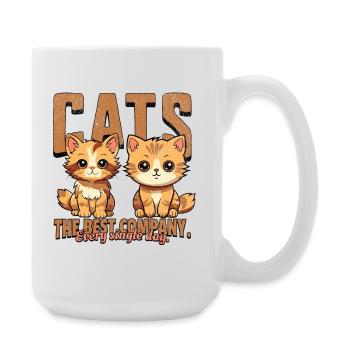 Meilleur duo de compagnie des Cats - Grande tasse 440 ml - blanc - Droite