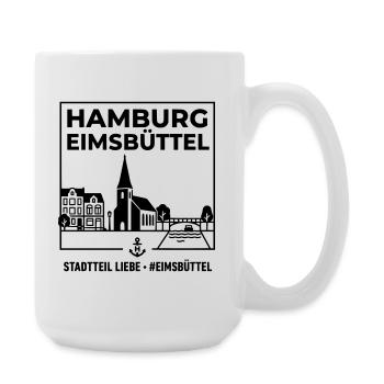 Hamburg Eimsbüttel - Große Tasse 440 ml - Weiß - Rechts