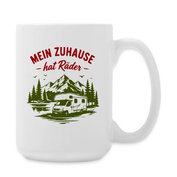 Mein Zuhause hat Räder – Vanlife - Große Tasse 440 ml - Weiß - Rechts