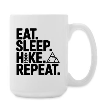 Eat. Sleep. Hike. Repeat. - Large Mug 440 ml - white - Right