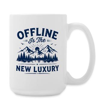 Cadeau hors ligne pour amoureux de la nature pour lecteur de livres - Grande tasse 440 ml - blanc - Droite