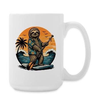 Drôle de planche de paddle SUP Stand Up paddle - Grande tasse 440 ml - blanc - Droite